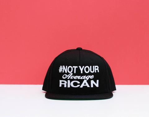 Not Your Average Rican "Hashtag" SNAPBACK (Black/White) - Limited Edition