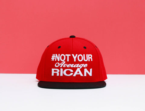 Not Your Average Rican "Hashtag"  2 Tone SNAPBACK (Red/Black/White) - Limited Edition