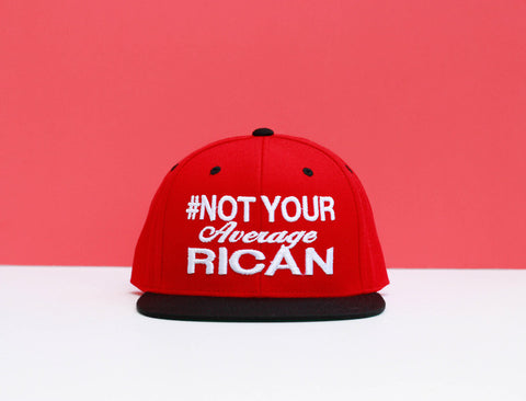 Not Your Average Rican "Hashtag" 2 Tone SNAPBACK (Red/Black/White) - Limited Edition